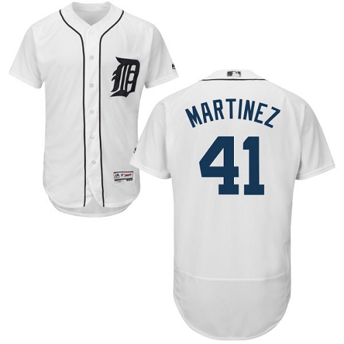 Tigers #41 Victor Martinez White Flexbase Authentic Collection Stitched MLB Jersey